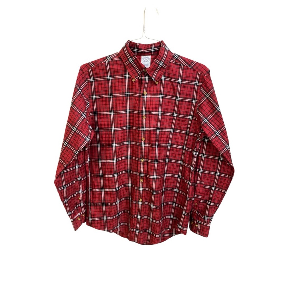 Brooks Brothers Long Sleeve Cotton Checked Shirt Size Med